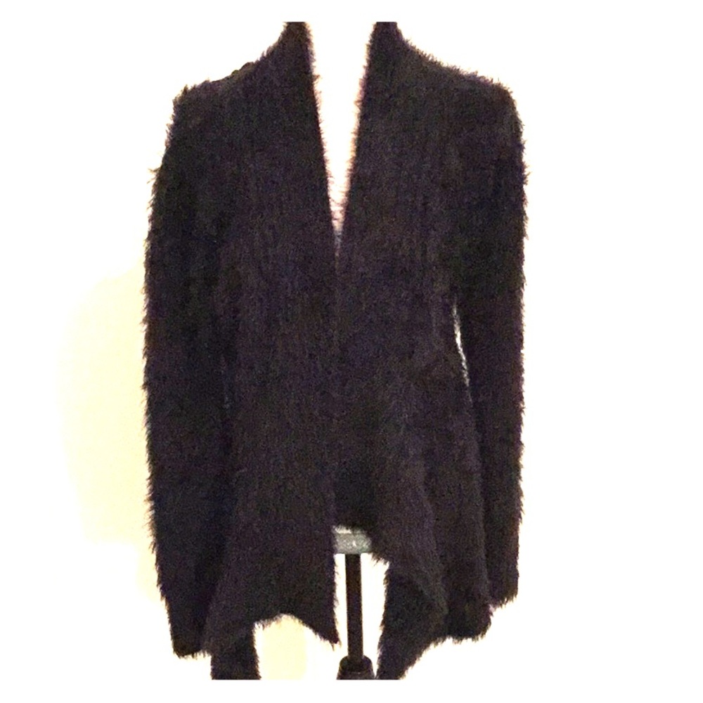 Paris Paris Furry Open Front Sweater